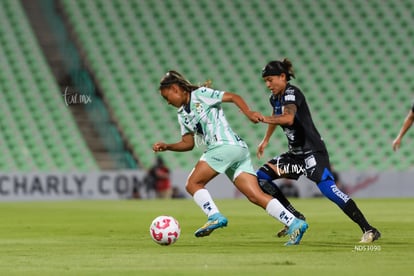 Kimberli Gómez, Fátima Delgado | Santos Laguna vs Querétaro femenil