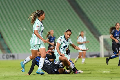 Kimberli Gómez, Mayra Santana | Santos Laguna vs Querétaro femenil