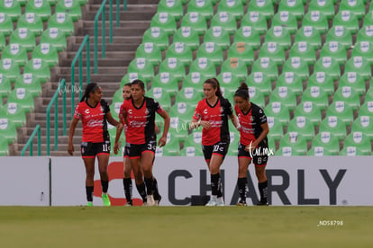 festejo gol, María Salas | Santos vs Atlas femenil