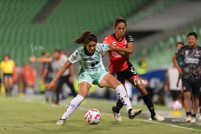 María Sainz, Karen Gómez | Santos vs Atlas femenil