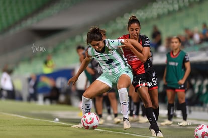 María Sainz, Karen Gómez | Santos vs Atlas femenil