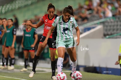 María Sainz, Karen Gómez | Santos vs Atlas femenil