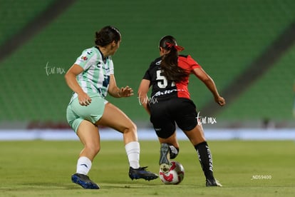 María Cuadrado, Noemí Villalobos | Santos vs Atlas femenil