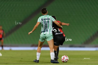 María Cuadrado, Noemí Villalobos | Santos vs Atlas femenil