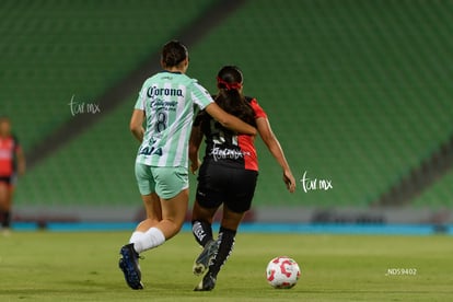 María Cuadrado, Noemí Villalobos | Santos vs Atlas femenil