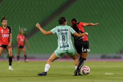 María Cuadrado, Noemí Villalobos | Santos vs Atlas femenil