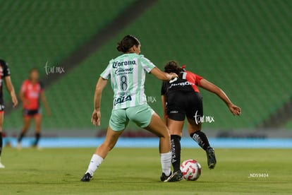 María Cuadrado, Noemí Villalobos | Santos vs Atlas femenil