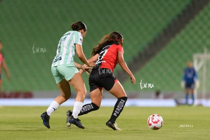 María Cuadrado, Noemí Villalobos | Santos vs Atlas femenil