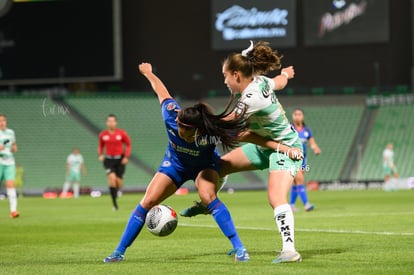 María Yokoyama, Luisa De Alba | Santos vs Cruz Azul femenil