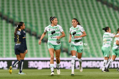 celebran gol de Lia, Lia Romero, Michel Ruiz | Santos vs Pumas femenil