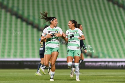 celebran gol de Lia, Lia Romero, Michel Ruiz | Santos vs Pumas femenil