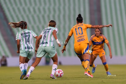 Kimberli Gómez, Jennifer Hermoso, Havi Ibarra | Santos vs Tigres femenil J7