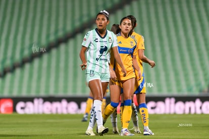 Mayte Valle, Maricarmen Reyes | Santos vs Tigres femenil J7