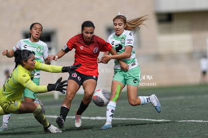 Diana Amaya, Joanna Aguilera, Arlett Casas | Santos vs Tijuana femenil J15 sub 19