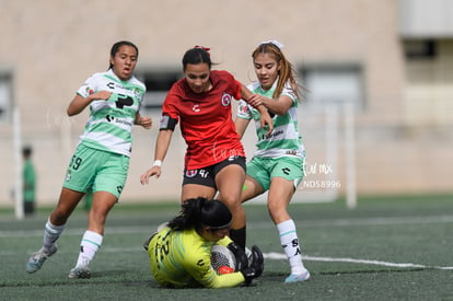 Diana Amaya, Joanna Aguilera, Arlett Casas | Santos vs Tijuana femenil J15 sub 19