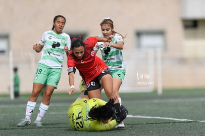 Arlett Casas, Joanna Aguilera, Diana Amaya | Santos vs Tijuana femenil J15 sub 19