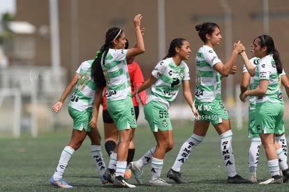 festejan gol, Ailin Serna | Santos vs Tijuana femenil J15 sub 19