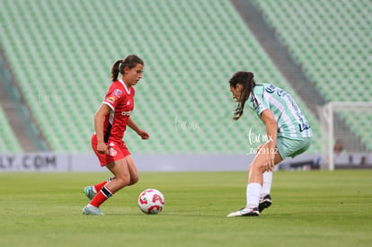 María Cuadrado, Natalia Macías Valadez | Santos Laguna vs Toluca FC femenil