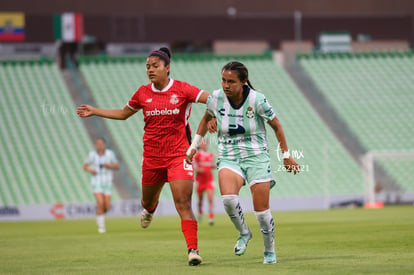 Mariel Román, Havi Ibarra | Santos Laguna vs Toluca FC femenil