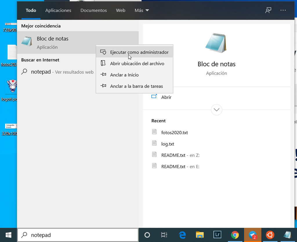 Editar el archivo hosts en Windows 10
